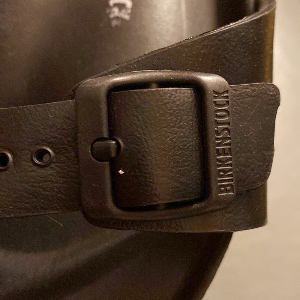 Birkenstock Black Single-Strap Slip-On Sandals - Picture 2 of 3